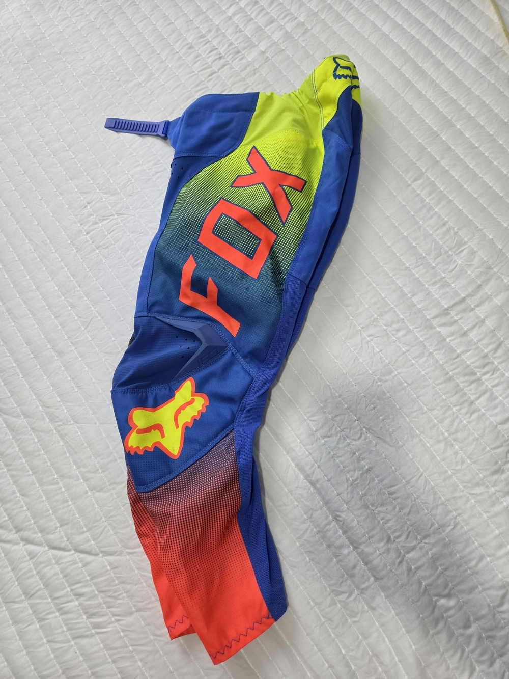 Fox Kids Motocross Pants in Blue, Neon Green, Red